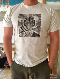 male T-Shirt XXL grey_Tiger motif